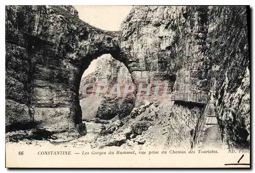 Cartes postales Constantine Les Gorges du Rummel vue prise du Chemin des Touristes