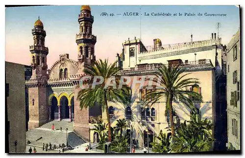 Cartes postales Alger La Cathedrale et le Palaos du Gouverneur