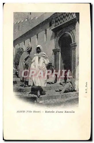 Cartes postales Alger Ville Haute Entree d'une Zaouia