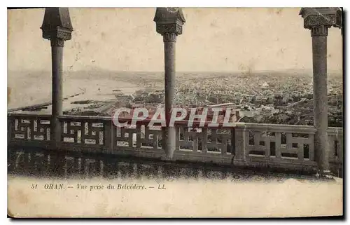 Cartes postales Oran Vue prise du Belvedere