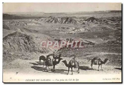 Ansichtskarte AK Desert du Sahara Vue prise du Col de Sfa