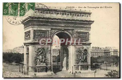 Cartes postales Paris Arc de Triomphe de l'Etoile