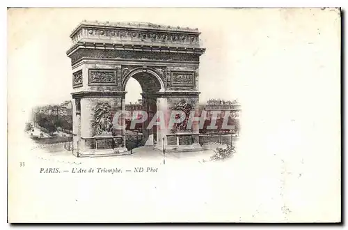 Cartes postales Paris L'Arc de Triomphe