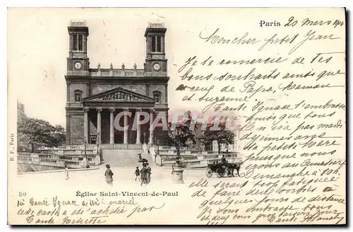 Cartes postales Paris Eglise Saint Vincent de Paul