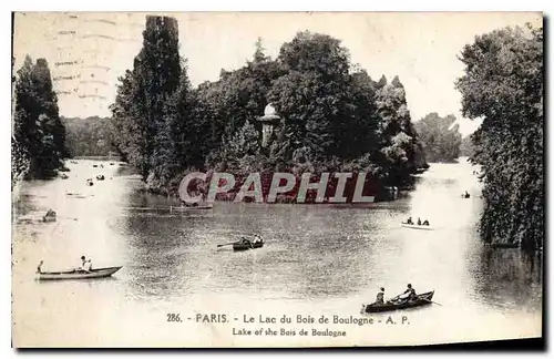 Cartes postales Paris Le Lac du Bois de Boulogne