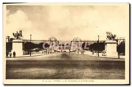 Ansichtskarte AK Paris Le Trocadero et le Pont d'lena