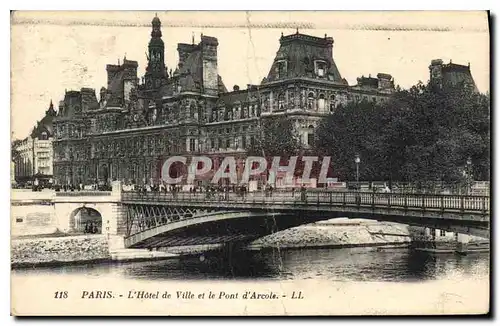 Ansichtskarte AK Paris L'Hotel de Ville et le Pont d'Arcole