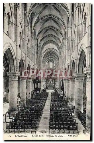 Cartes postales Lisieux Eglise Saint Jacques La Nef