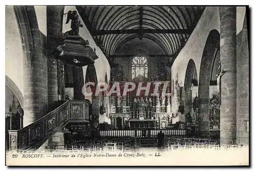 Ansichtskarte AK Roscoff Interieur de l'eglise Notre Dame de Croaz Batz