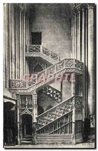 Ansichtskarte AK Cathedrale de Rouen Escalier de la Bibliotheque