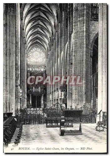 Cartes postales Rouen Eglise Saint Ouen les Orgues