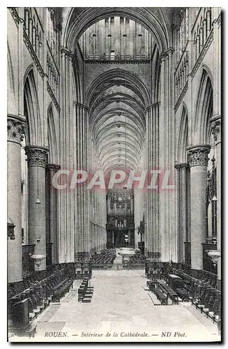 Ansichtskarte AK Rouen Interieur de la Cathedrale Orgues