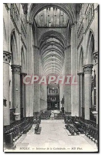 Cartes postales Rouen Interieur de la Cathedrale Orgues