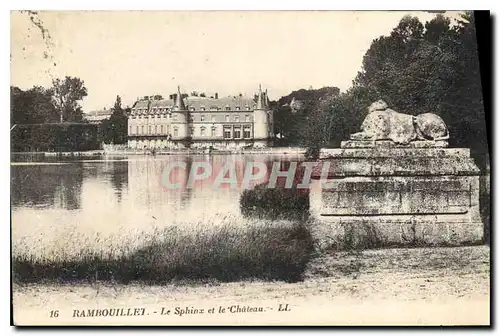 Ansichtskarte AK Rambouillet le Sphinx et le Chateau