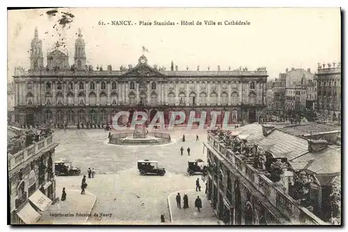 Ansichtskarte AK Nancy Place Stanislas hotel de Ville et Cathedrale