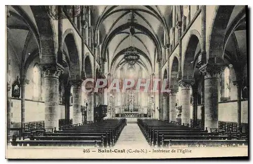 Cartes postales Saint Cast C du N interieur de l'Eglise