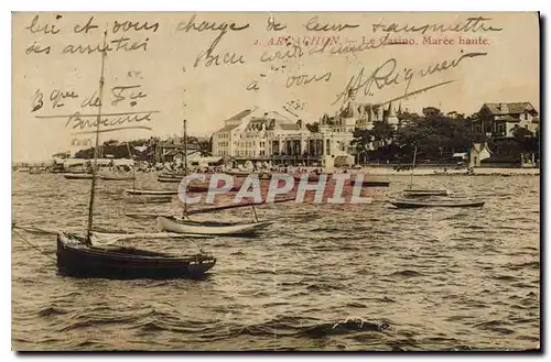 Cartes postales Arcachon le Casino Maree Haute