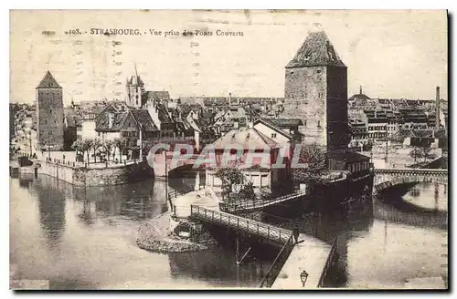 Cartes postales Strasburg vue prise de Ponts Couverts