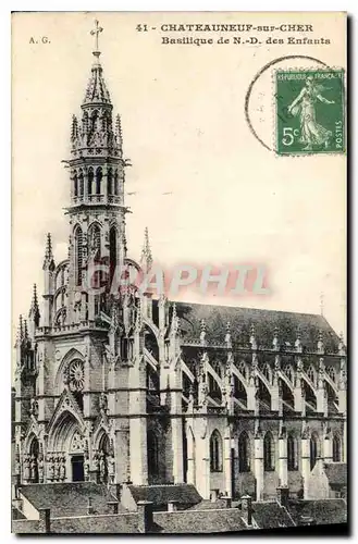 Cartes postales Chateauneuf sur Cher Basilique de N D des Enfants