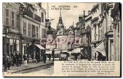 Cartes postales Auxerre la Rue du Temple