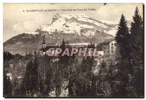 Cartes postales St Gervais les Bains vue prise du Pont du Diable