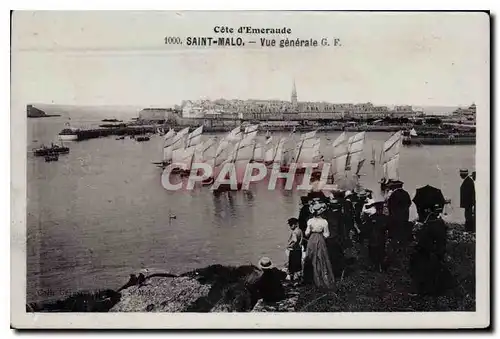 Cartes postales Cote d'Emeraude Saint Malo vue generale