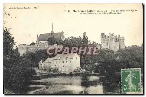 Ansichtskarte AK Montreuil Bellay M et L vue generale de l'Eglise et du Chateau XVI siecle Mon Hist