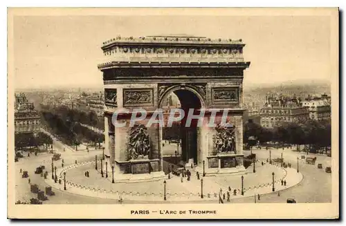 Cartes postales Paris L'Arc de Triomphe