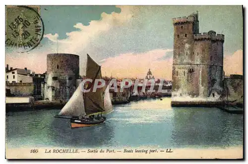 Cartes postales La Rochelle Sortie du Port Bateau