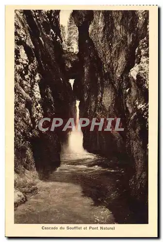 Cartes postales Cascade du Soufflet et Pont Naturel Gorges de la Diosaz