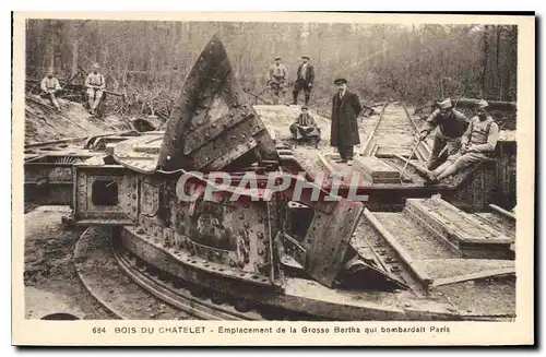 Ansichtskarte AK Bois du Chatelet Emplacement de la Grosse Bertha qui Bombardait Paris