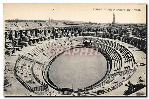 Ansichtskarte AK Nimes vue Interieur des Arenes