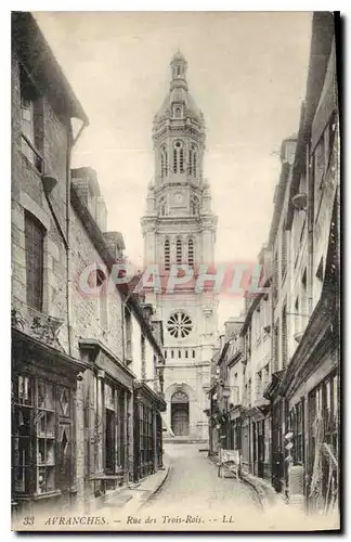 Cartes postales Avranches rue des Trois Rois