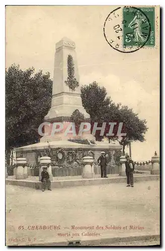 Ansichtskarte AK Cherbourg Monument des Soldat et Marins morts aux Colonies