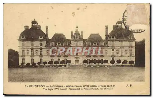 Ansichtskarte AK Cheverny le Chateau Commence au XVII siecle termine en 1634