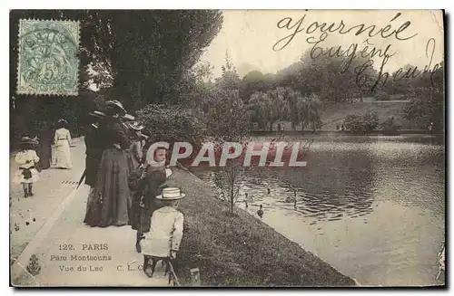 Cartes postales Paris Parc Montsouris vue du Lac