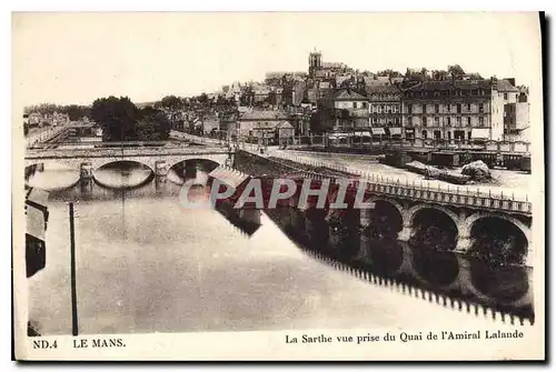 Cartes postales Le Mans la Sarthe vue prise du Quai de l'Amiral Lalande