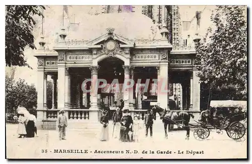 Cartes postales Marseille Ascenseurs N D de la Garde le Depart