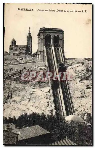 Ansichtskarte AK Marseille Ascenseur Notre Dame de la Garde