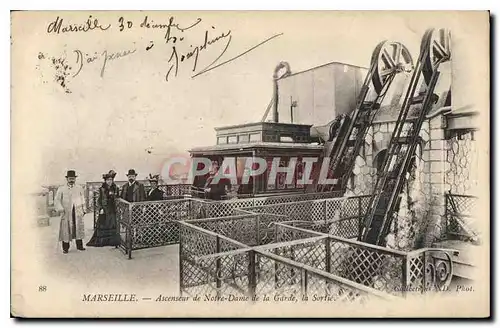 Ansichtskarte AK Marseille Ascenseur de Notre Dame de la Garde la Sortie