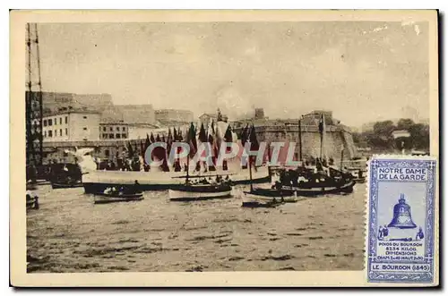 Cartes postales Marseille N D de la Garde Fetes du Couronnement 18 21 Juin 1931 le Cortege Naval rentrant au Por