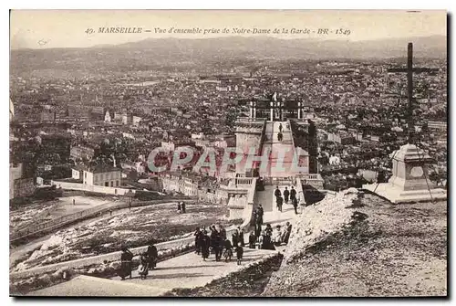 Ansichtskarte AK Marseille vue d'ensemble prise de Notre Dame de la Garde