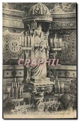 Cartes postales Marseille N D de la Garde la Vierge du Moitre Autel