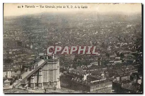 Ansichtskarte AK Marseille vue generale prise de N D de la Garde