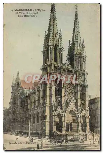 Cartes postales Marseille L'Eglise St Vincent de Paul les Reformes