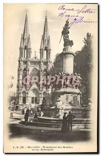 Ansichtskarte AK Marseille Monument des Mobiles et les Reformes