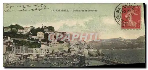 Cartes postales Marseille Chemin de la Corniche