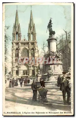 Ansichtskarte AK Marseille L'Eglise des Reformes et Monument des Mobiles