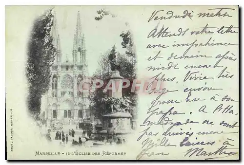 Cartes postales Marseille L'Eglise des Reformes