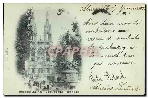 Cartes postales Marseille L'Eglise des Reformes